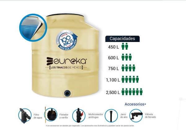 KIT TINACO EUREKA ARENA  450 L ACCS